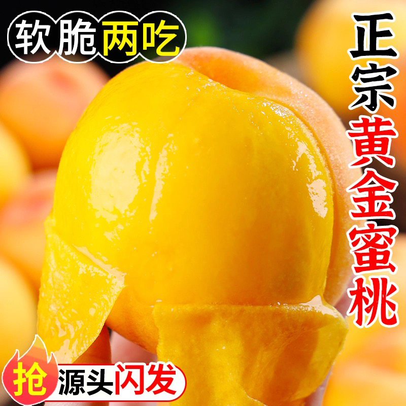 蒲恋 桃 5斤精选装丨泡沫托丨净重4.5斤 券后15.8元