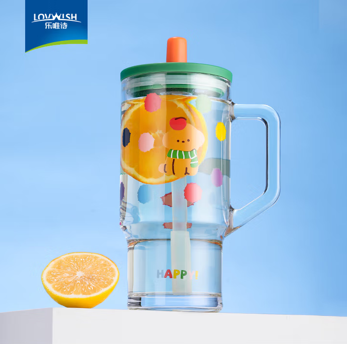 冷热皆宜！Lovwish 乐唯诗 高颜值冰霸吸管杯 620ml 多色 ￥12.9