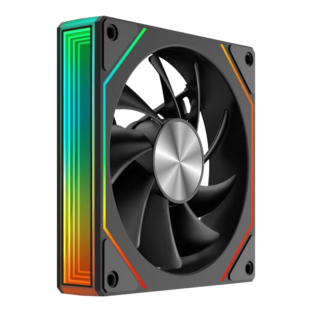 澳申 棱镜 7Pro 智能温控PWM ARGB神光同步 12cm电脑机箱风扇 可装水冷散热器 棱镜7Pro黑色(单只装) 正叶 券后5元