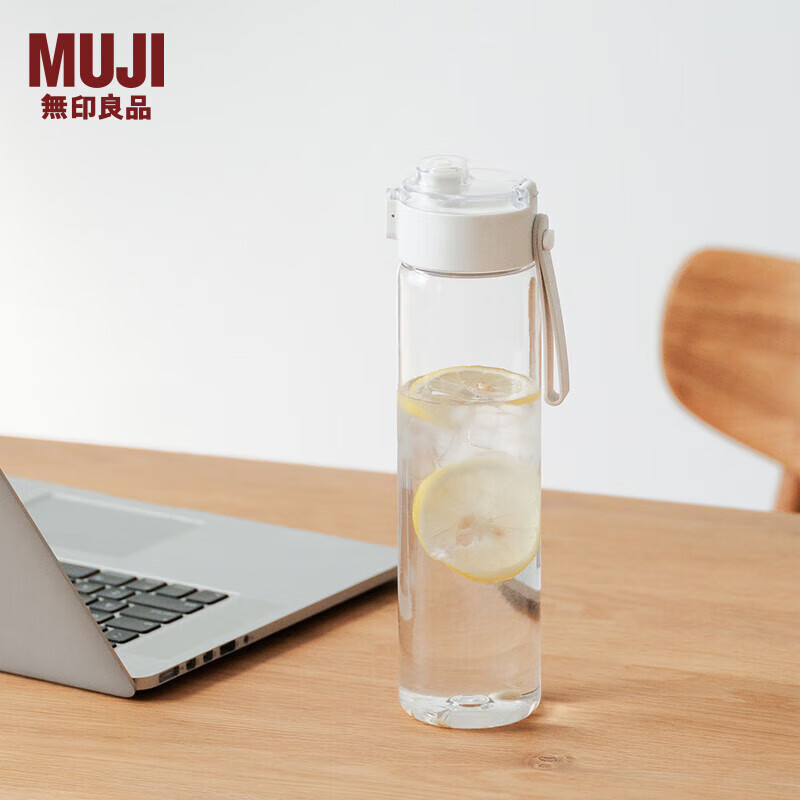 MUJI 無印良品 无印良品（MUJI）共聚酯 便携弹盖水杯 透明 750ml 便携水杯 750ml 67.46元