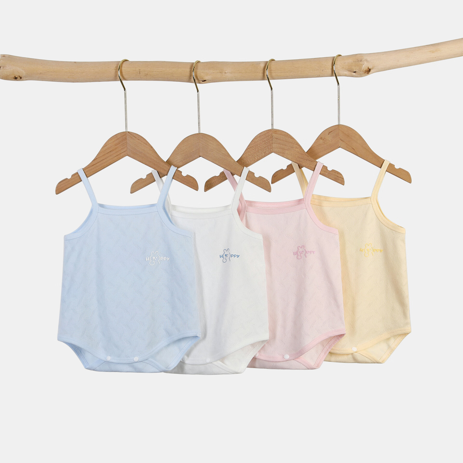 瑄妮薇 宝宝吊带三角哈连体衣包屁衣夏季薄款无袖爬服 19.5元（需买2件，需用券）