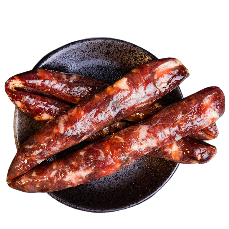 旺川红 四川手工腊肠 成都特产腊味肉食礼盒7分瘦腊味熟食 加热即食 500g五香腊肠 19.9元