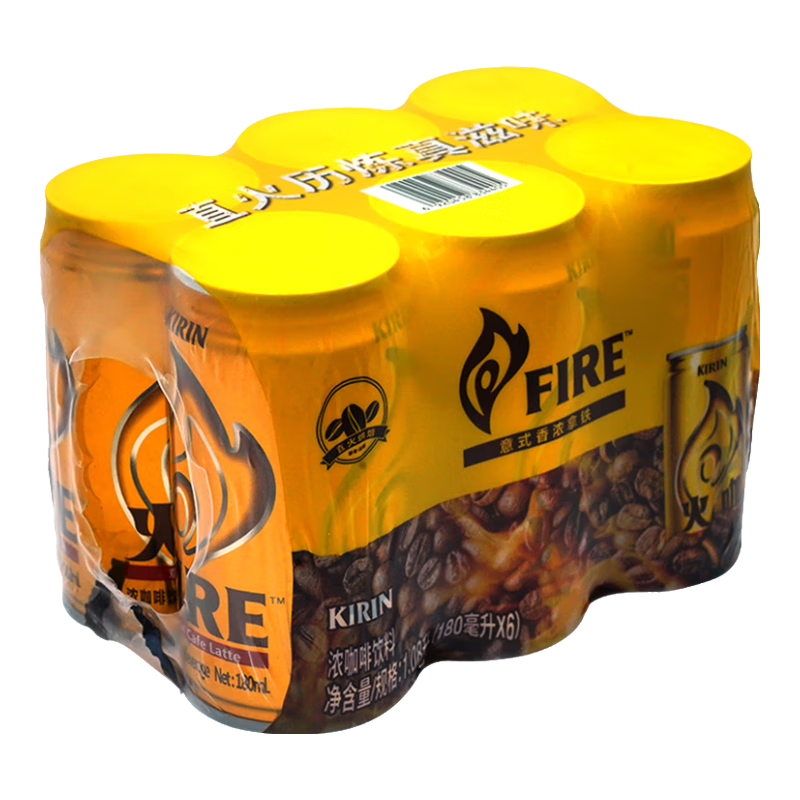 怡宝麒麟 咖啡饮料 180ml*6罐 10.9元(弹券5.9元)
