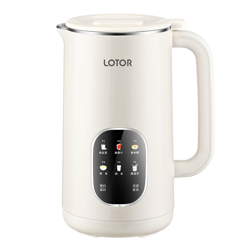 LOTOR豆浆机316L家用1L破壁机全自动免煮2025新款破壁豆浆机迷你小型1-2人免过滤米糊机多功能易清洗 白色 0.8L 【316L钢内胆+专业快速豆浆】 159.12元（需领券）