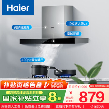 plus：海尔/Haier 19m3/分钟油烟机欧式T3S