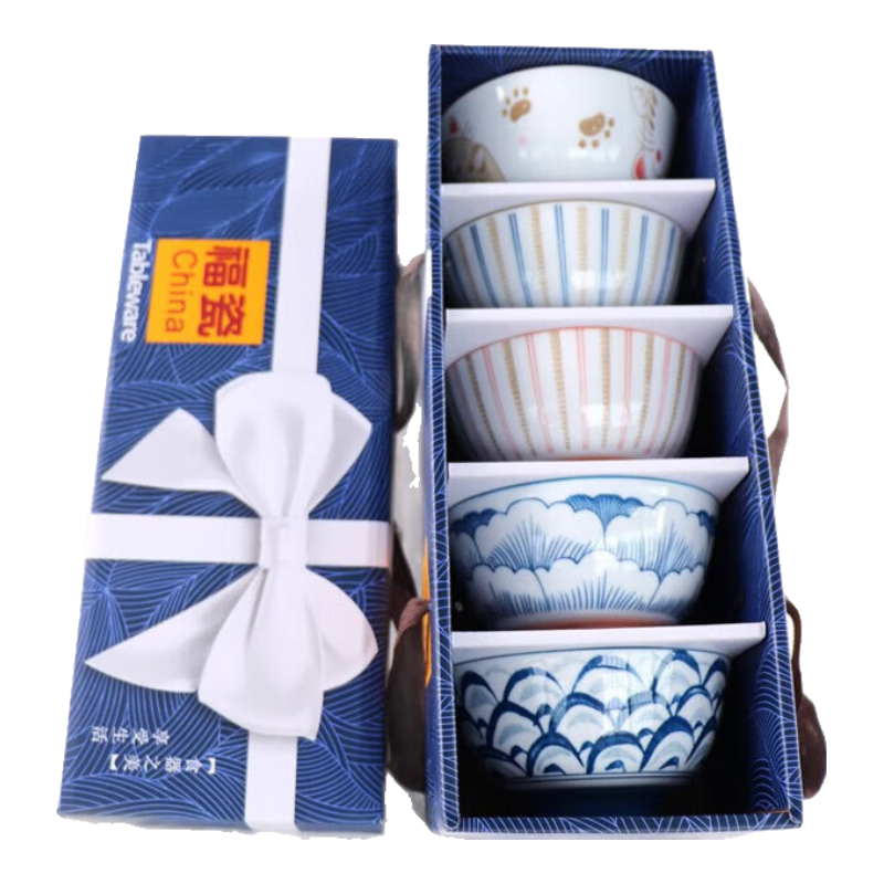 PLUS会员: 华青格 饭碗 4.5英寸 5只装 21.8元（需领券）