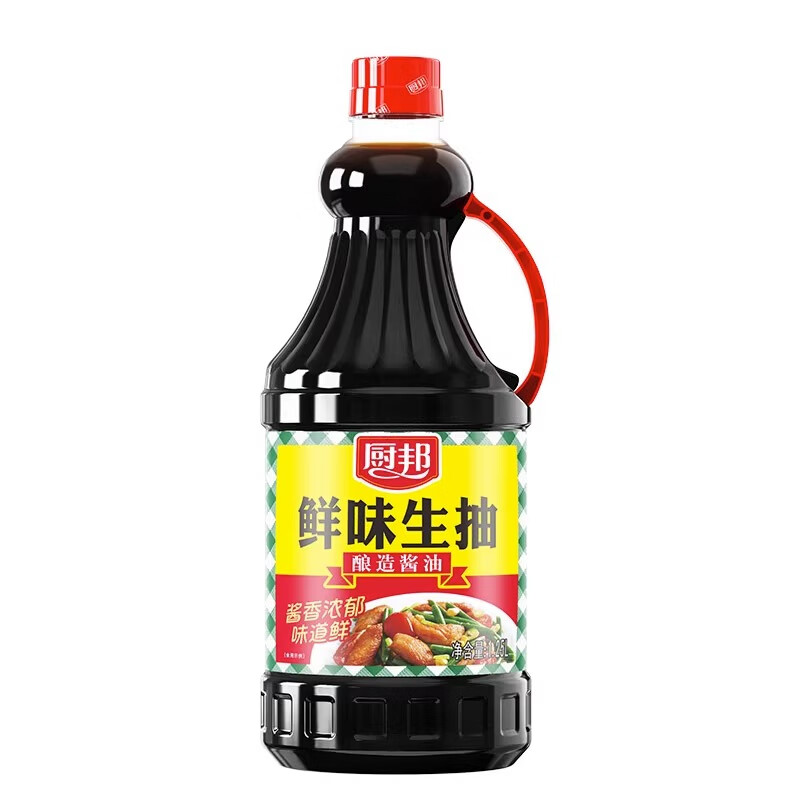 京东PLUS：厨邦 鲜味生抽 酿造酱油 大厨烹调炒菜凉拌点蘸清蒸 1.25L 3.51元