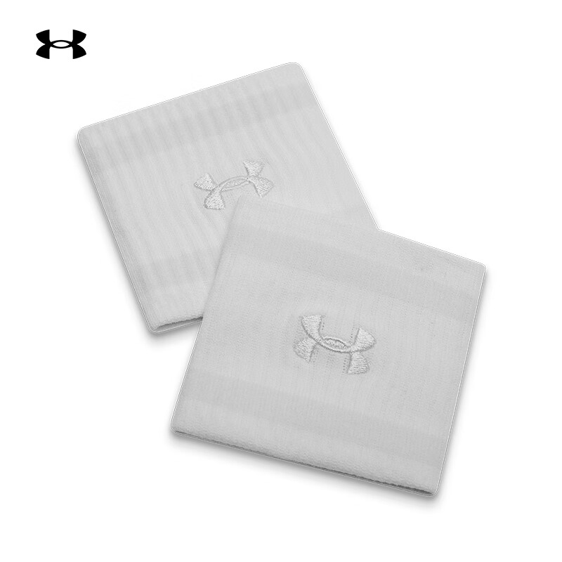 安德玛 UNDERARMOUR）春夏男女毛圈布训练运动腕带1389939 白色100 均码 79元