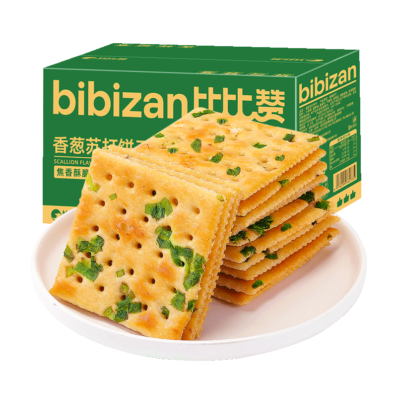 比比赞 香葱苏打饼干 1.002kg 13.9元
