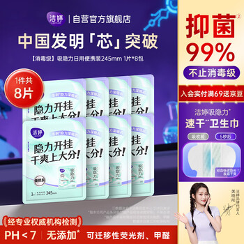 PLUS會員：潔婷 吸隱力衛(wèi)生巾便攜體驗裝8片