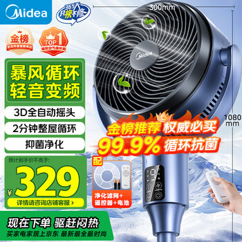 国家补贴、以旧换新、PLUS会员：美的 GDG24ZR 循环扇