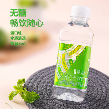 依能 無糖弱堿 蘇打水 350ml 青檸 24瓶