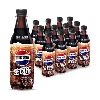 PLUS会员、需首购：Pepsi 百事可乐 瓶装0糖碳酸饮料 500ml*12瓶*2件