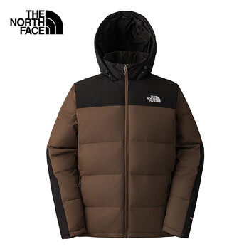 TheNorthFace北面羽絨服男戶外保暖防潑水鵝絨4U82煙熏棕/5EXL