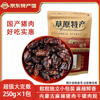 星华源【新品】内蒙古手撕风干麻辣肉干即食小吃特产办公室解馋猪肉零食 麻辣肉干250g*1袋（独立包装）