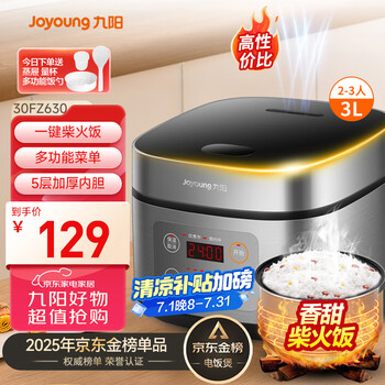 九阳 F-30FZ630 微压电饭煲 3L 银灰色