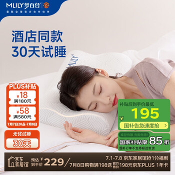 梦百合 五星酒店零压记忆枕 记忆棉枕头 成人护颈枕 白色