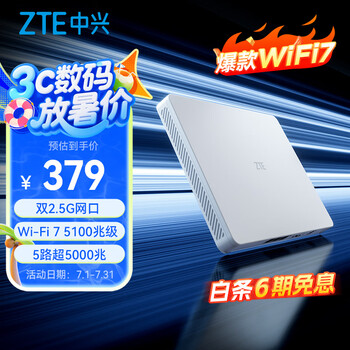 PLUS會員：中興 墻面路由器 BE5100Pro