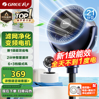 国家补贴：格力 GREE FXDZ-20X62Bcg3 空气循环扇 碧玺蓝
