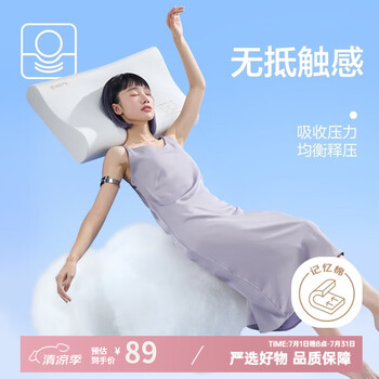 網(wǎng)易嚴(yán)選 記憶棉枕頸椎枕成人專用學(xué)生宿舍低回彈曲線波浪枕50*30*8cm