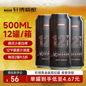 轩博 德系扎啤 500mL 12罐