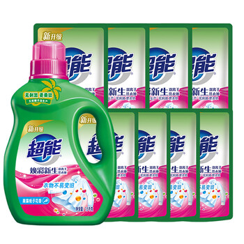 超能 Super 超能 焕彩新生洗衣液 1.5kg+500g*8 栀子花香