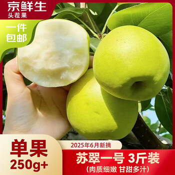 京鮮生 蘇翠一號 梨 凈重3斤 單果250g+