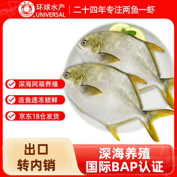 環(huán)球水產(chǎn) UNIVERSAL 金鯧魚 1kg/2條裝