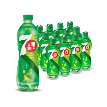 百事可乐7喜7up柠檬味汽水550ml*12瓶新老包装随机发货百事出品