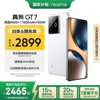 限地区：realme/真我 GT7 手机 石墨烯·雪 16+256G