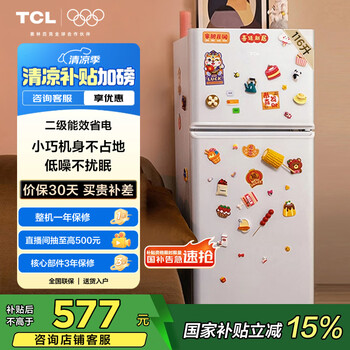 TCL 冰箱 R116L5-B 双门 116升