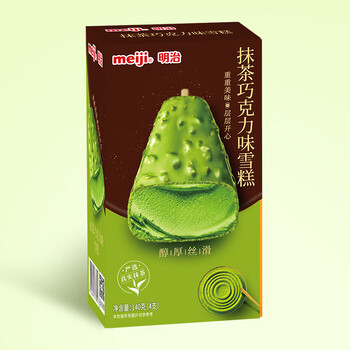 明治meiji抹茶巧克力味雪糕35g*4支彩盒裝