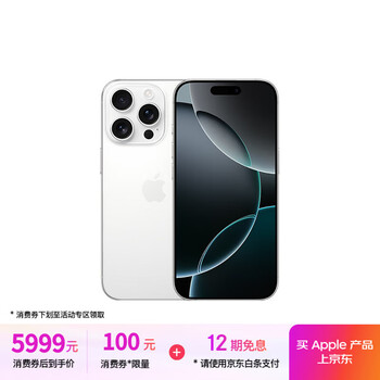Apple/蘋果 iPhone 16 Pro 手機(jī) 雙卡雙待 白色鈦金屬 128G
