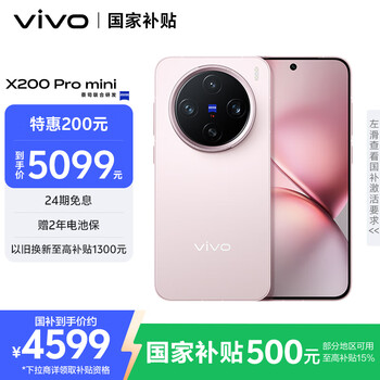 vivo X200 Pro mini 5G手机 16GB+512GB 微粉