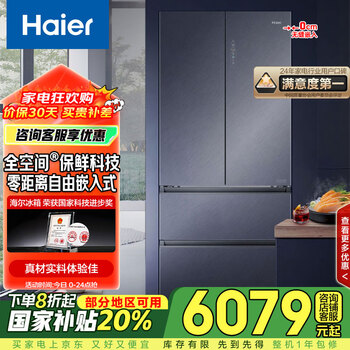 plus：Haier/海尔 冰箱 BCD-553WGHFD14XNU1 法式多门 553升