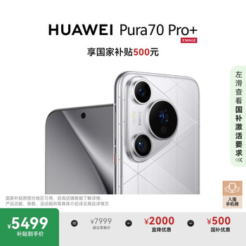华为 HUAWEI Pura 70 Pro+ 手机 16GB+512GB 光织银