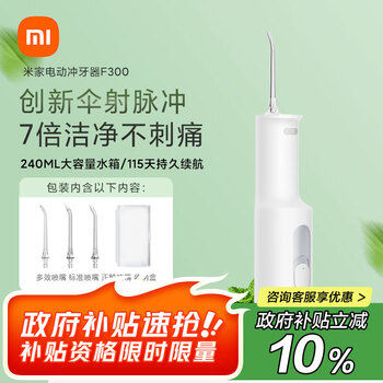 米家 MIJIA F300 冲牙器 烟纱白