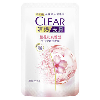 清揚 去屑洗發(fā)露 櫻花沁爽型 補充裝200g