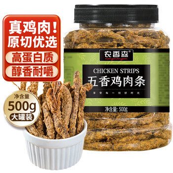 百亿补贴：农香森 风干鸡肉板条 500g