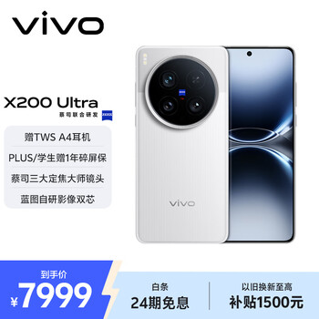 vivo X200 Ultra 手机 银调 16+1T