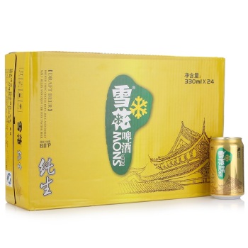 雪花啤酒(snowbeer) 8度純生330ml*24聽整箱裝