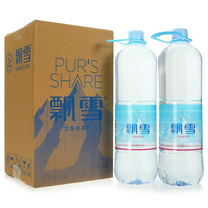 飘雪 饮用水1.5L*4瓶 整箱