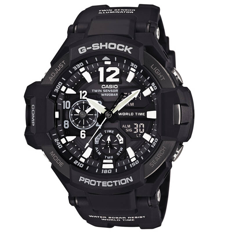 卡西歐(casio)手錶 g-shock系列戶外運動溫度羅盤航空飛行防水防震男