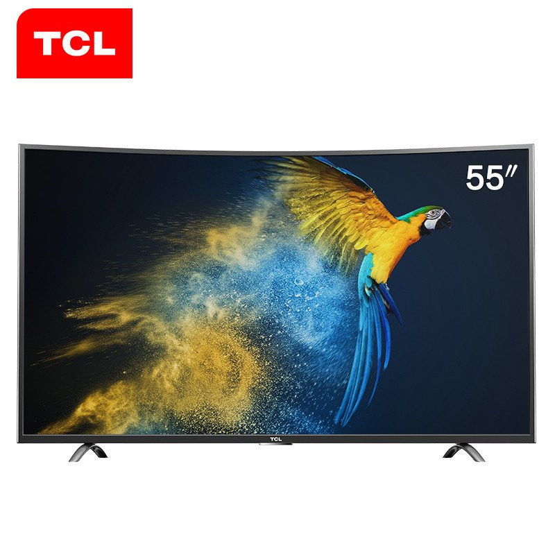 TCL D55A930C 55英寸 真4K曲面三十核安卓智能HDR液晶电视机（黑色）